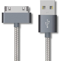 iEssentials® 4-Inch 30-Pin to USB Cable, Tangle-Free, Braided (3-Pack) product